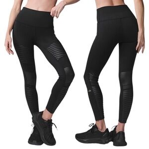 ALO Yoga High Waist Moto Leggings Black Sz XS